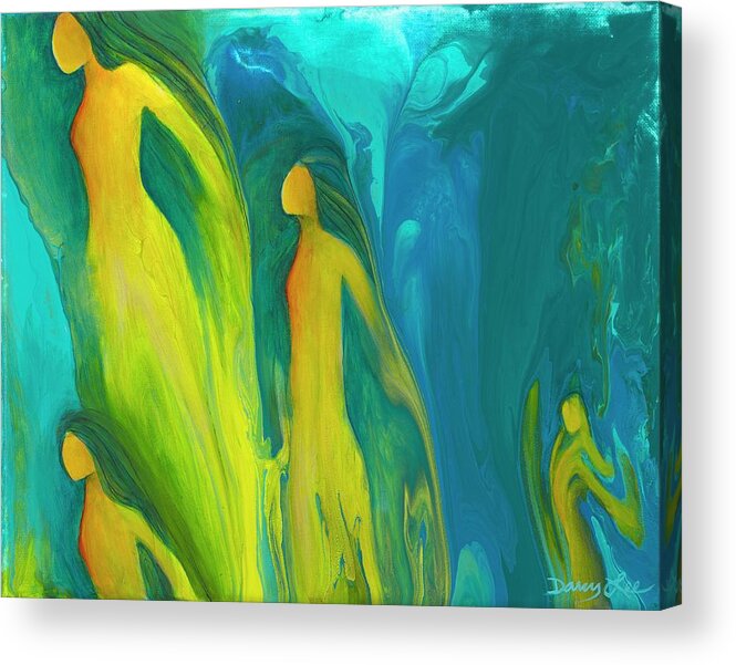 Spiritual Art Acrylic Print featuring the painting Ascending by Darcy Lee Saxton