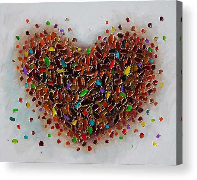 Heart Acrylic Print featuring the painting Autumn Heart by Amanda Dagg