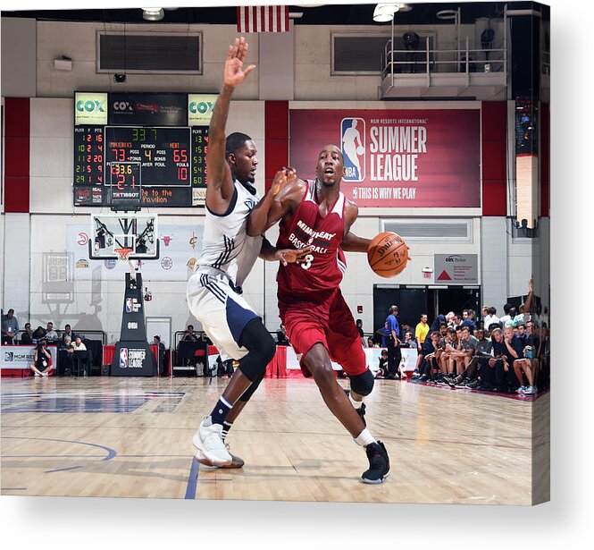 Nba Pro Basketball Acrylic Print featuring the photograph Bam Adebayo by Noah Graham