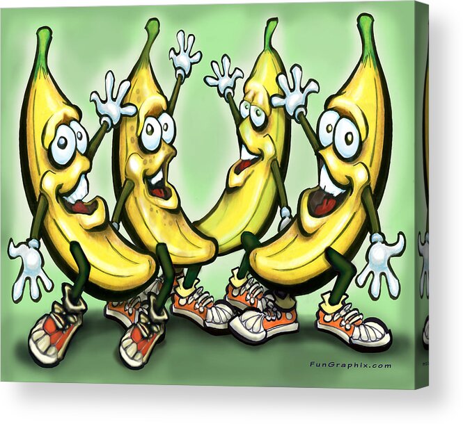 Banana Acrylic Print featuring the painting Bananas by Kevin Middleton