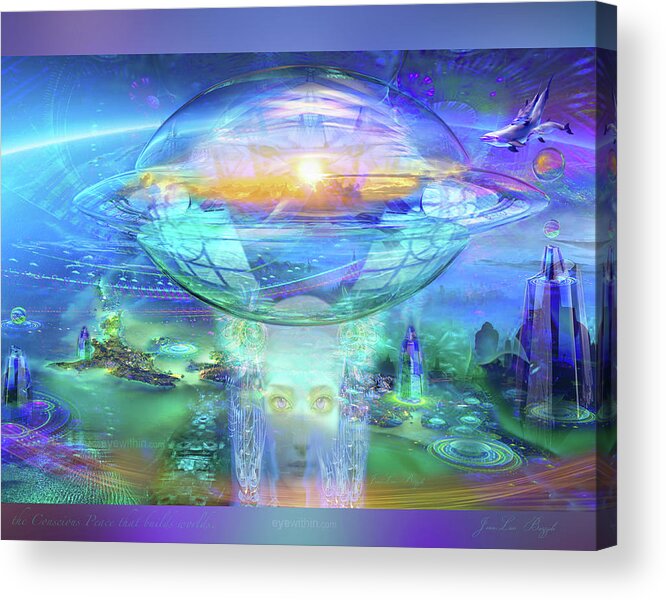 Jean-luc Bozzoli Acrylic Print featuring the digital art Being Change by Jean-Luc Bozzoli