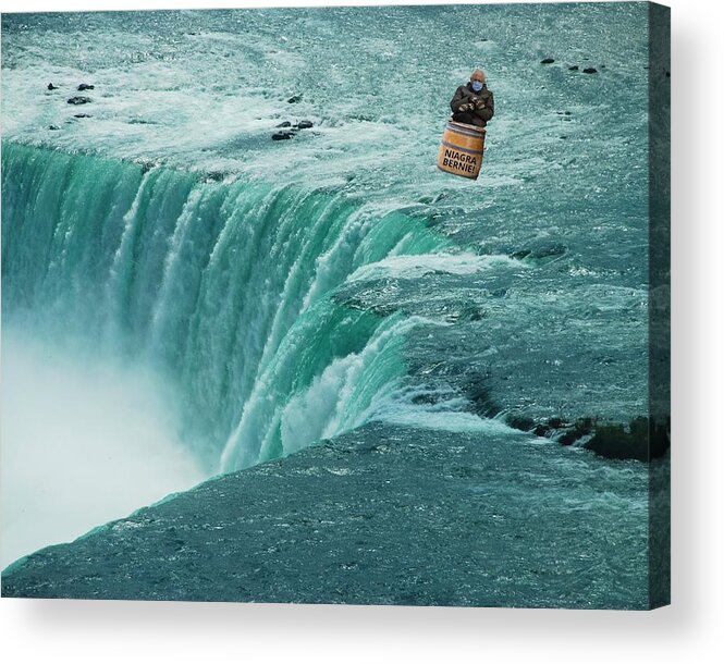 Bernie Acrylic Print featuring the photograph Bernie in a Barrel by Lee Darnell