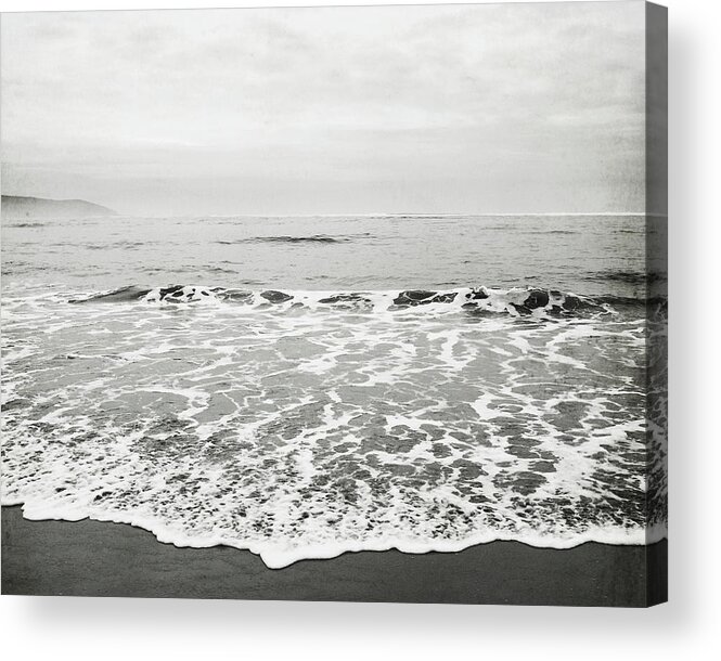 Ocean Acrylic Print featuring the photograph Black Sand by Lupen Grainne