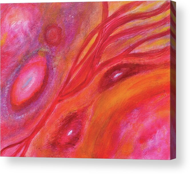 Modern Abstract Acrylic Print featuring the painting Blood by David Feder