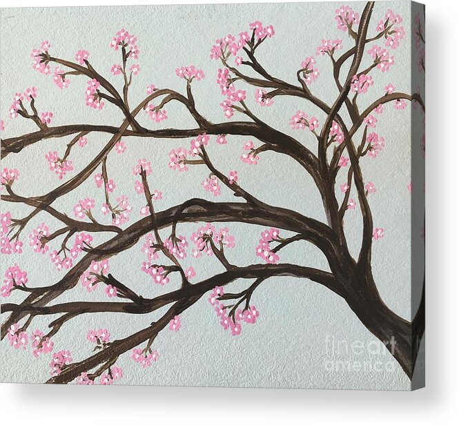Flowers Acrylic Print featuring the painting Blossom by Debora Sanders