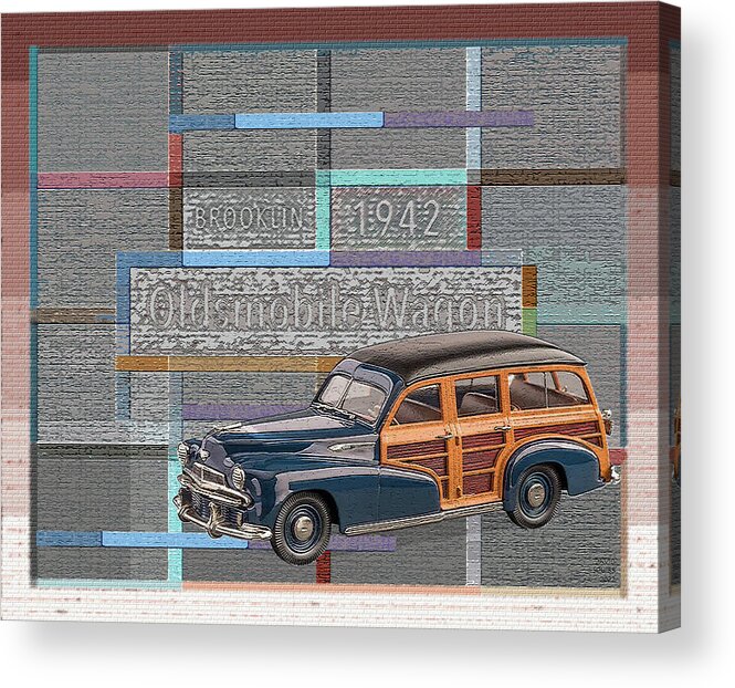 Brooklin Models Acrylic Print featuring the digital art Brooklin Models / Oldsmobile Wagon by David Squibb