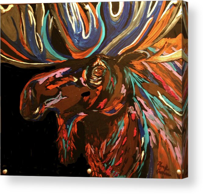 Animals Acrylic Print featuring the painting Bullwinkel by Marilyn Quigley
