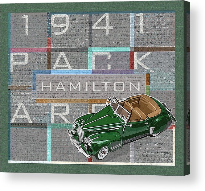 Hamilton Collection Acrylic Print featuring the digital art Hamilton Collection / 1941 Packard by David Squibb