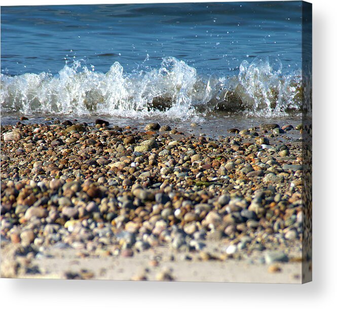 Cape Cod Acrylic Print featuring the photograph Cape Cod Beach Pebbles by Flinn Hackett