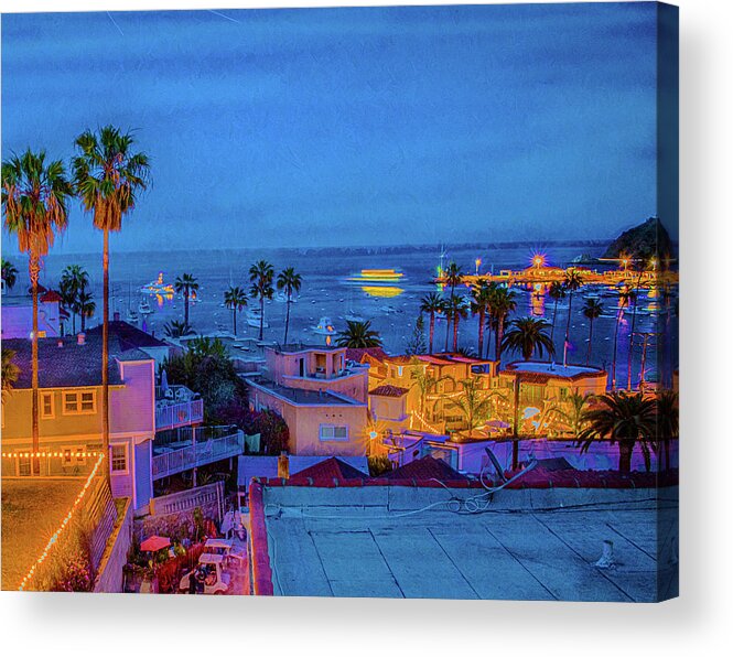 Catalina Acrylic Print featuring the photograph Catalina at night by Patricia Dennis