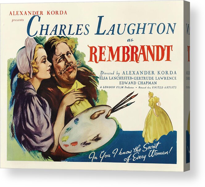 Charles Laughton Acrylic Print featuring the photograph CHARLES LAUGHTON in REMBRANDT -1936- -1936-, directed by ALEXANDER KORDA. by Album