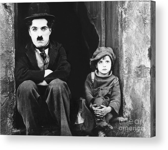 Charlie Chaplin The Silent Film Era Acrylic Print featuring the photograph Charlie Chaplin the Silent Film Era #1 by Diane Hocker