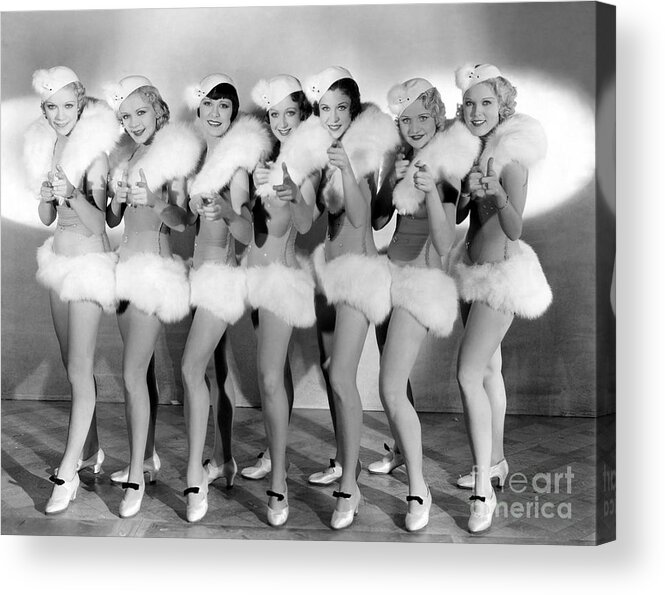Musical Acrylic Print featuring the photograph Chorus Girls 42nd Street 1933 by Sad Hill - Bizarre Los Angeles Archive