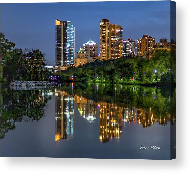  Acrylic Print featuring the photograph City Reflection by GLENN Mohs
