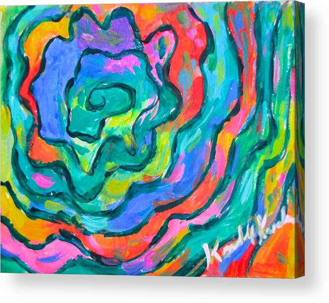 Abstract Acrylic Print featuring the painting Color Twist by Kendall Kessler