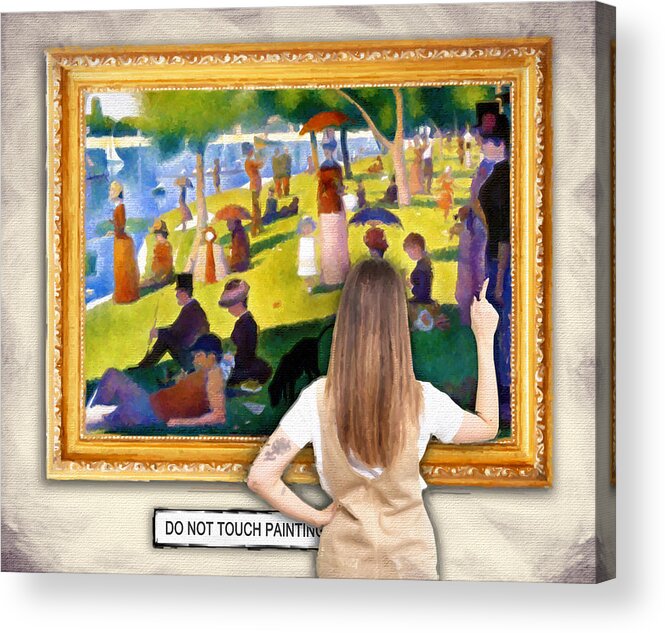 Seurat Acrylic Print featuring the painting Connoisseur Observation Of Seurat Sunday Afternoon On The Island Of Grand Jatte by Tony Rubino