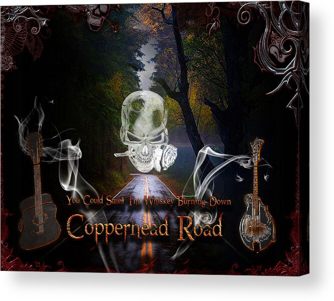 Copperhead Road Acrylic Print featuring the digital art Copperhead Road by Michael Damiani
