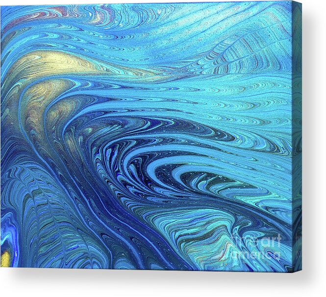 Abstract Acrylic Print featuring the painting Cosmic Flow by Lucy Arnold