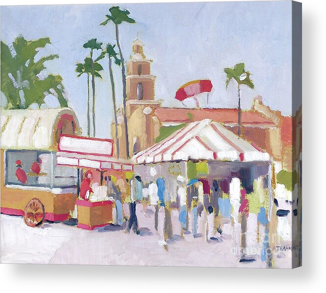 San Diego County Fair Acrylic Print featuring the painting County Fair, San Diego, California by Paul Strahm