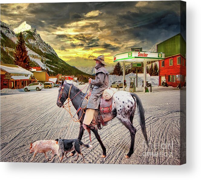 Cowboys Acrylic Print featuring the photograph Cowboy Artistry by DB Hayes