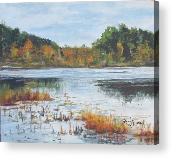 Acrylic Acrylic Print featuring the painting Cumberland Pond #1 by Paula Pagliughi