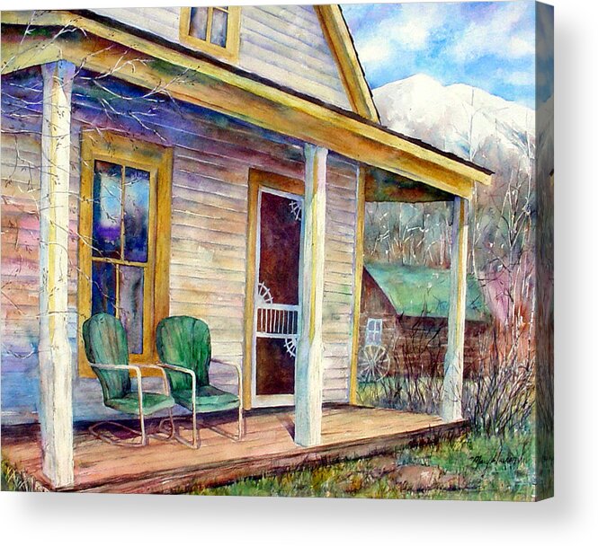 Shell Chairs Acrylic Print featuring the painting Days Gone By by Mary Giacomini