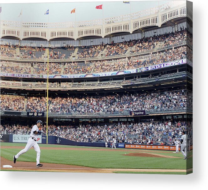 People Acrylic Print featuring the photograph Derek Jeter and Curtis Granderson by Elsa