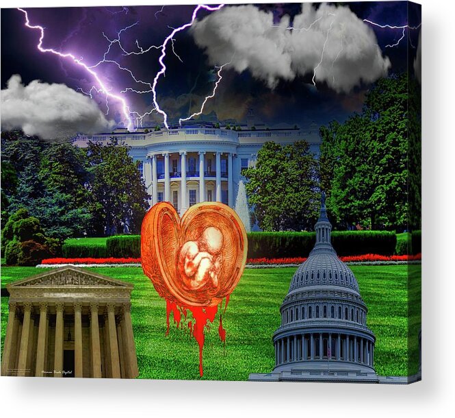 Abortion Acrylic Print featuring the digital art Disrespecting Nature by Norman Brule
