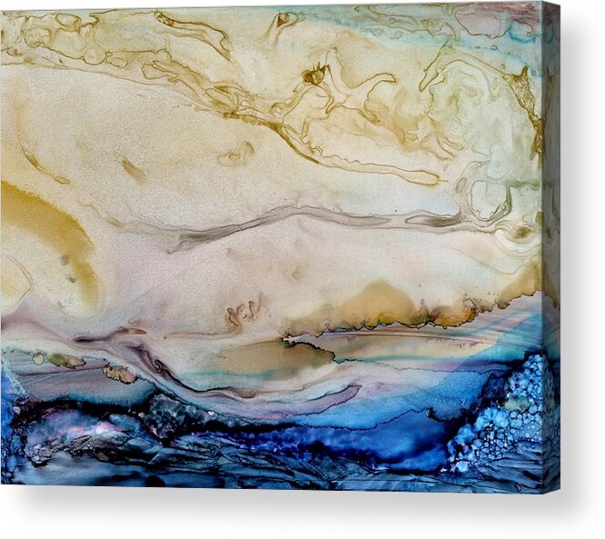 Cloud Acrylic Print featuring the painting Dune walk by Angela Marinari