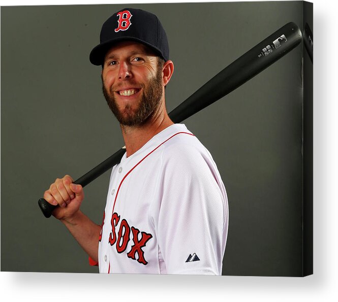 Media Day Acrylic Print featuring the photograph Dustin Pedroia by Elsa