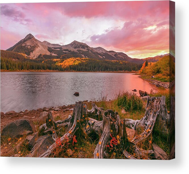 Crested Butte Acrylic Print featuring the photograph East Beckwith Sunset by Aaron Spong