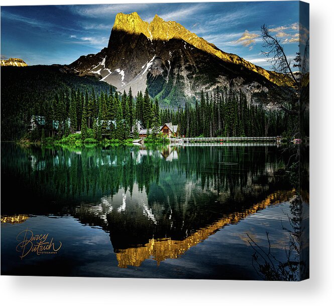 Emerald Lake Lodge  Yoho National Park B.c. Acrylic Print featuring the photograph Emerald Lake Lodge by Darcy Dietrich