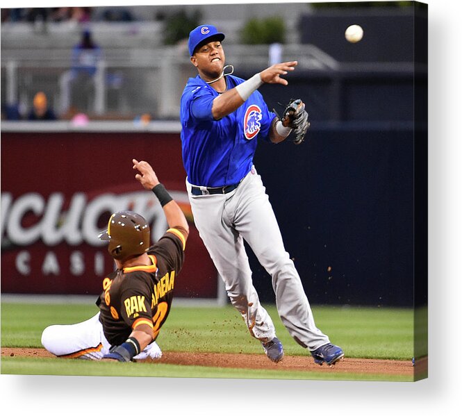 Double Play Acrylic Print featuring the photograph Everth Cabrera and Starlin Castro by Denis Poroy