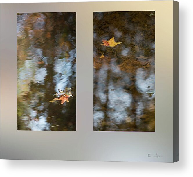 Fall Acrylic Print featuring the photograph Fall Pond With Maple by Phil And Karen Rispin