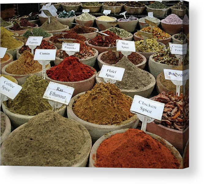 Spices Acrylic Print featuring the photograph Flavorable by M Kathleen Warren