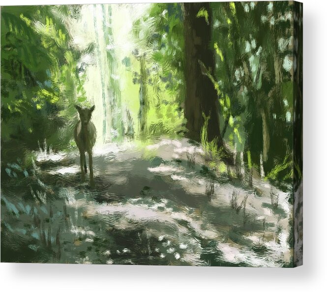 Flora Acrylic Print featuring the digital art Flora And Fauna by Larry Whitler