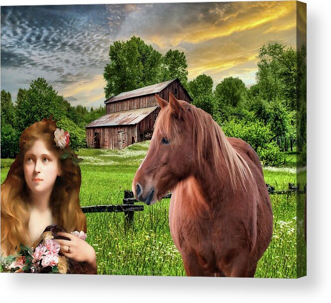 Montage Acrylic Print featuring the digital art Friends by Norman Brule