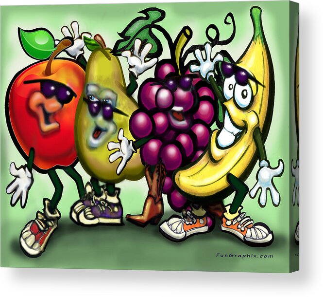 Fruit Acrylic Print featuring the painting Fruits by Kevin Middleton