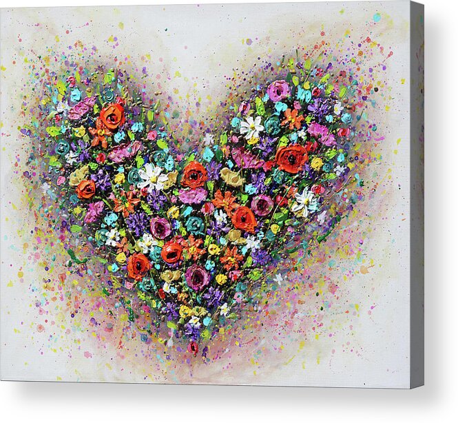 Heart Acrylic Print featuring the painting Full of Love by Amanda Dagg