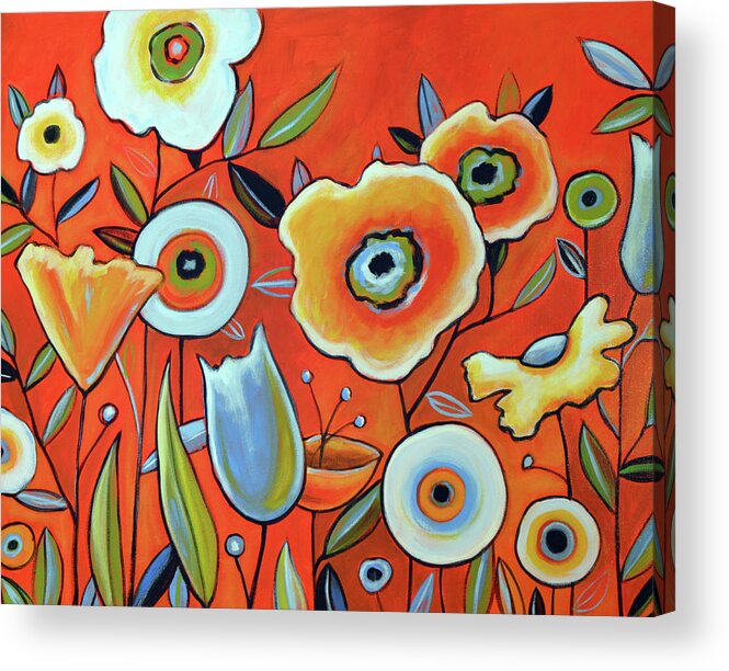 Flowers Acrylic Print featuring the painting Garden of Joy by Amy Giacomelli