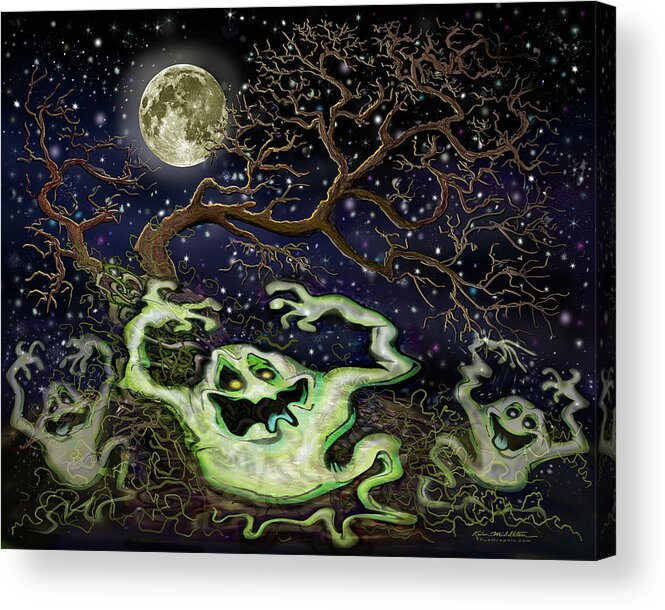 Ghost Acrylic Print featuring the digital art Ghost Tree by Kevin Middleton