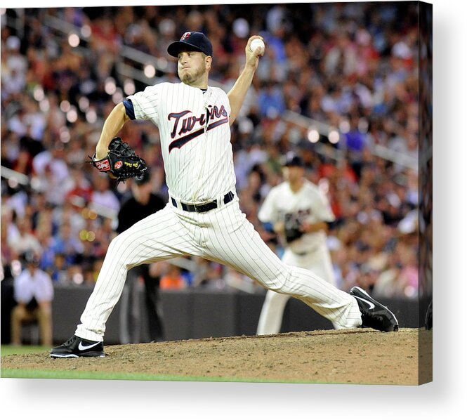 Ninth Inning Acrylic Print featuring the photograph Glen Perkins by Marilyn Indahl