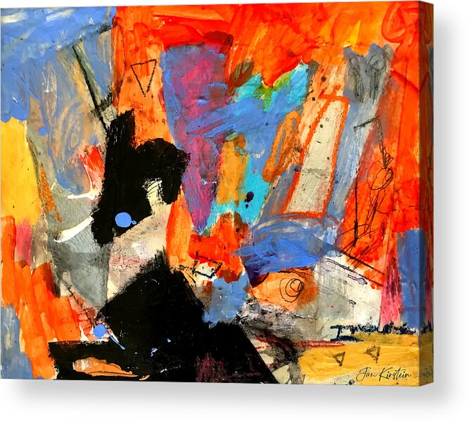 Mixed Media Acrylic Print featuring the painting Going Through the Fire 2 by Janis Kirstein