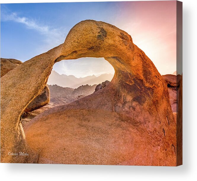 Death Valley Acrylic Print featuring the photograph Golden Arch by GLENN Mohs