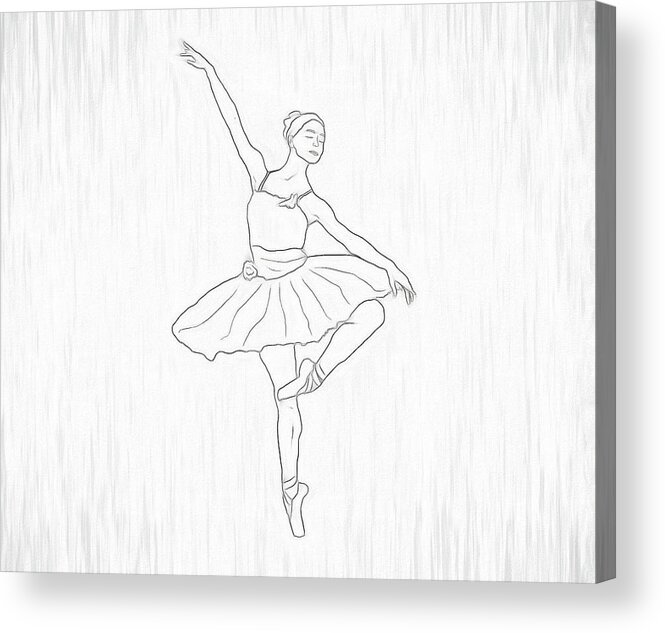 Ballet Acrylic Print featuring the digital art Grace by Alison Frank