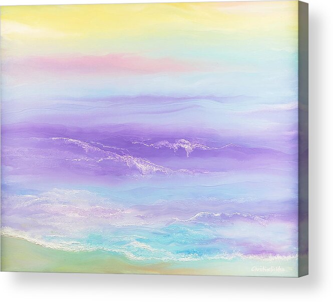Abstract Acrylic Print featuring the painting Grateful by Christine Bolden