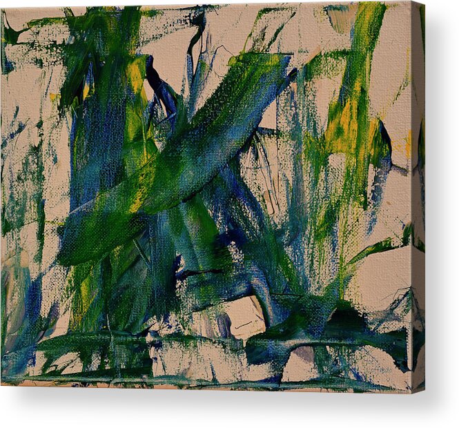 Green Acrylic Print featuring the painting Green Koestral by Joe Loffredo