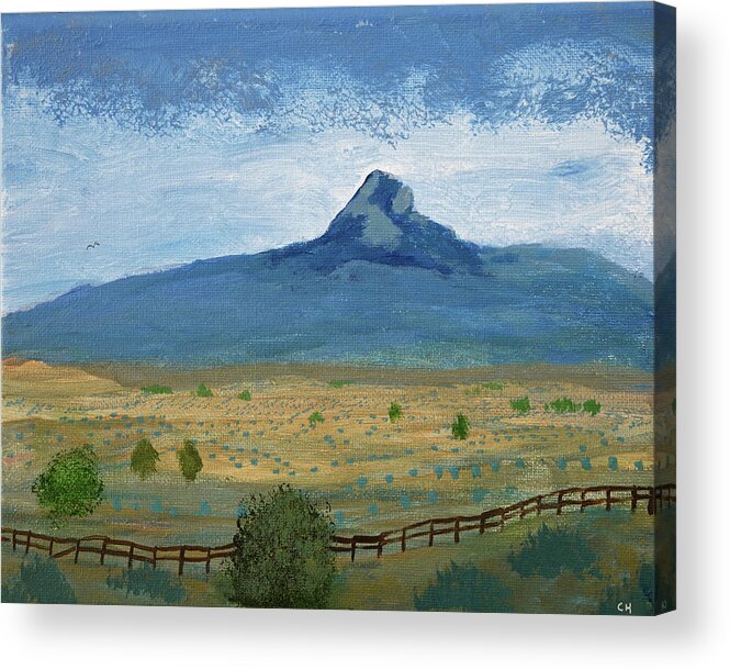 Heart Mountain Acrylic Print featuring the painting Heart Mountain, Cody Wyoming by Chance Kafka