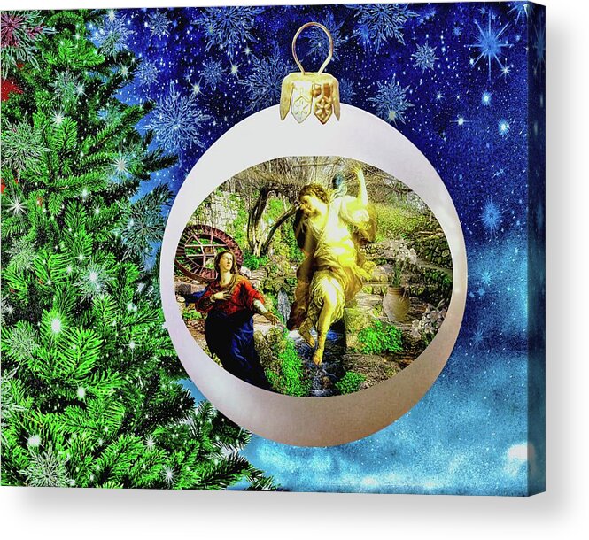 Christmas Acrylic Print featuring the digital art Heaven Sends the News by Norman Brule