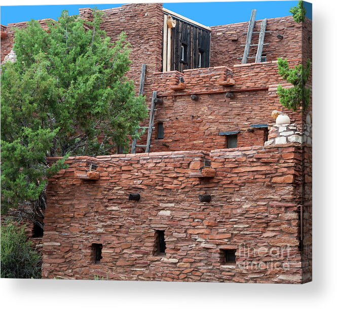 Grand-canyon Acrylic Print featuring the photograph Hopi House Ladders by Kirt Tisdale